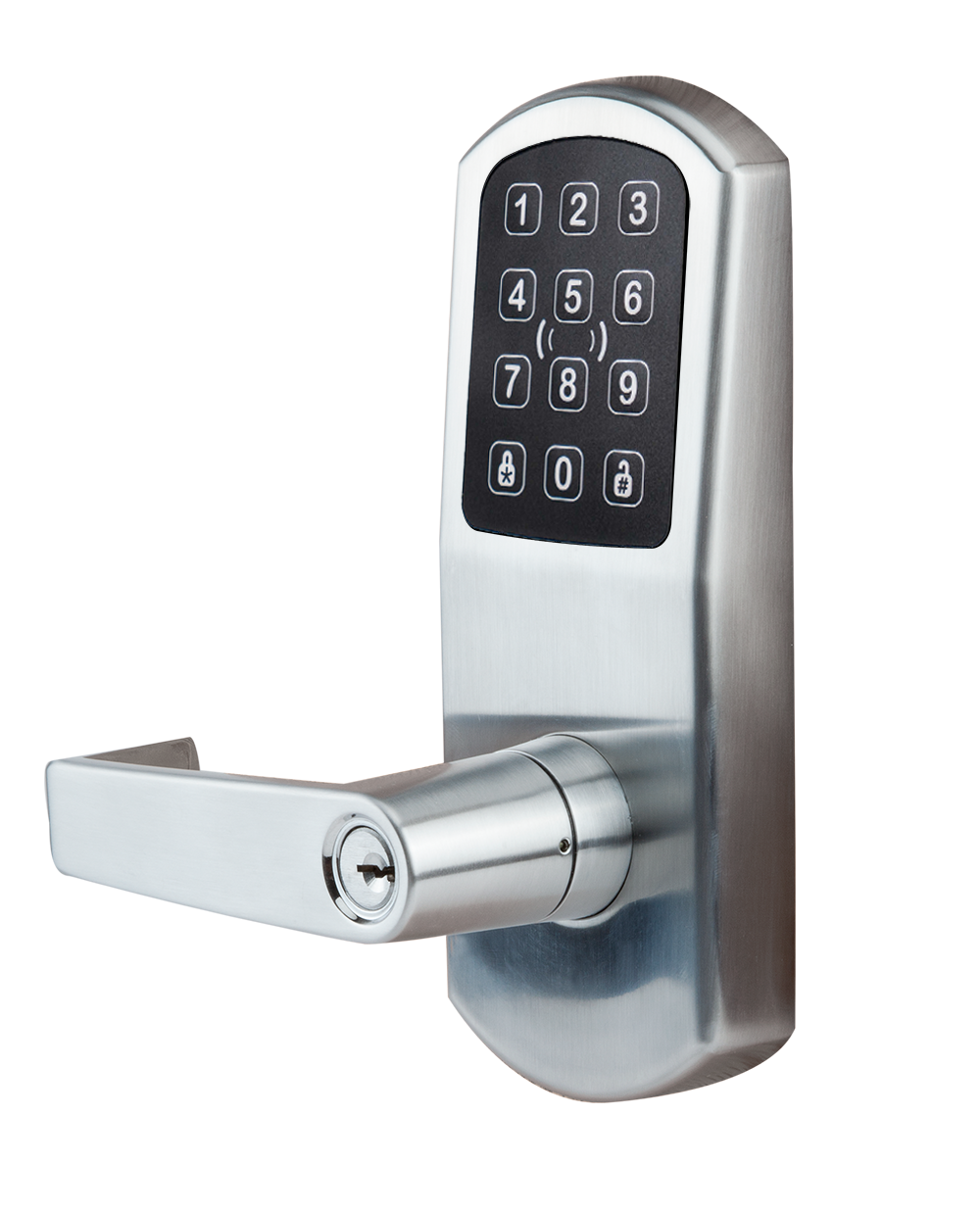 PDQ GTS keypad + reader, angled view